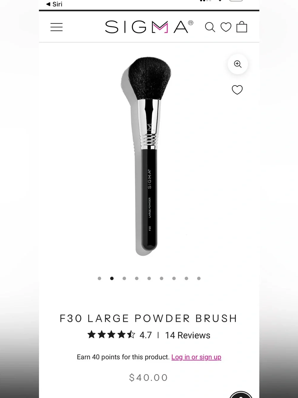 Sigma Beauty F30 & F15 Powder Brushes - Black & Silver